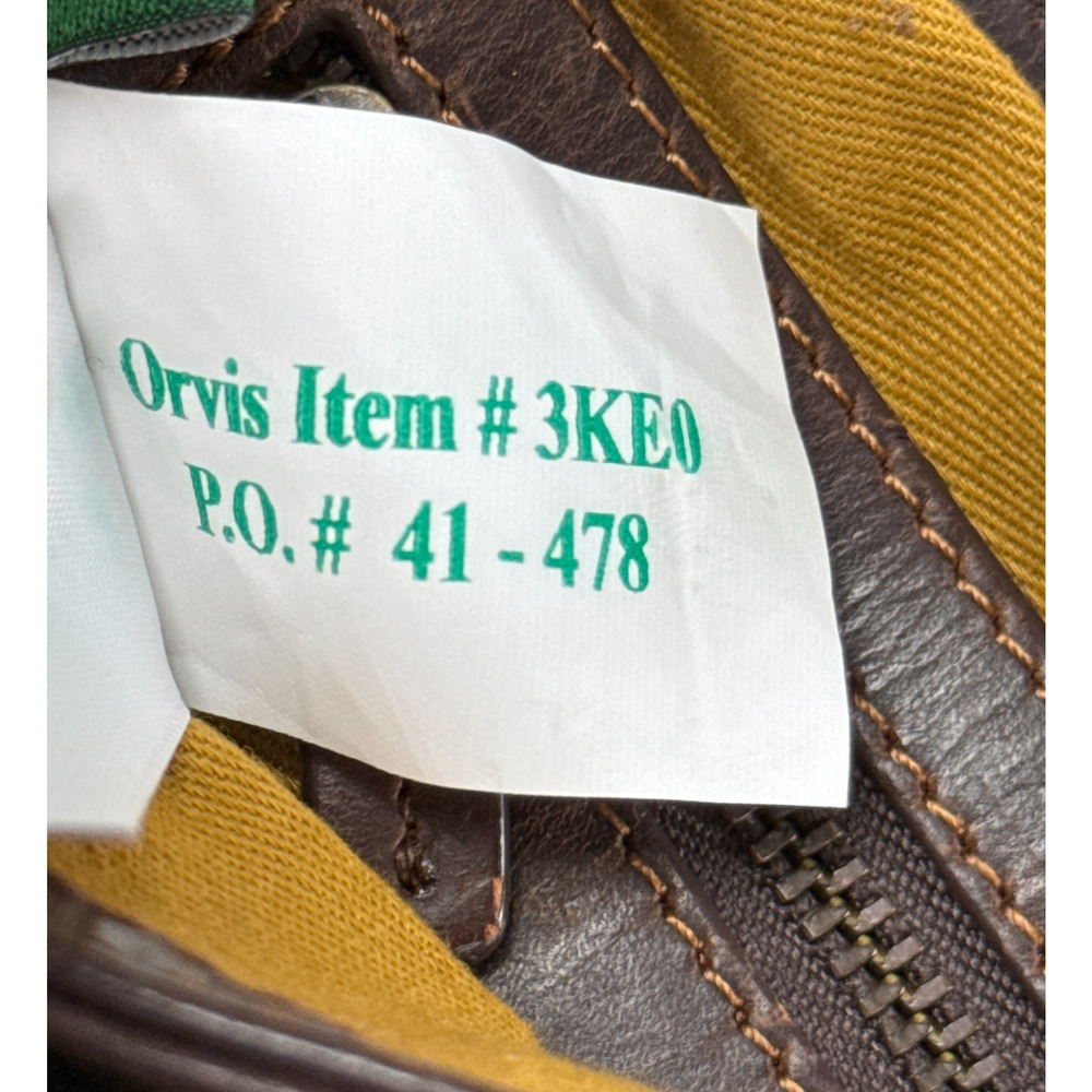 Orvis Battenkill Canvas Leather Crossbody Bag Grey Olive Utility Gorpcore Purse - Picture 15 of 15